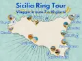 Mappa del tour della Sicilia: scopri i migliori posti da visitare in Sicilia in auto, da Trapani a Siracusa, passando per Palermo e Taormina.