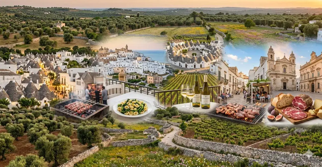 Un viaggio in Puglia in macchina: tappe tra trulli, uliveti, mare, vigneti e sapori indimenticabili.